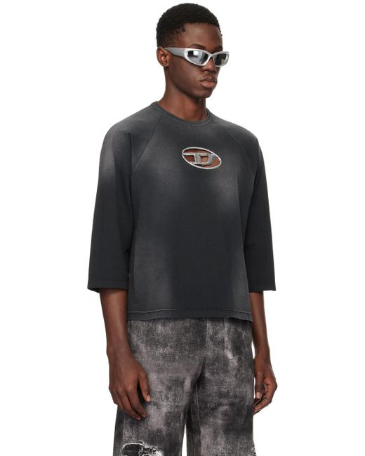 DIESEL Black T-Croxt T-Shirt for men
