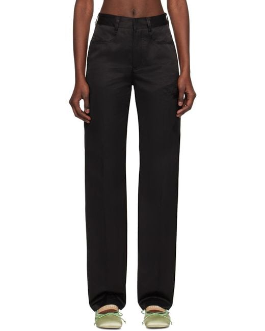 MM6 by Maison Martin Margiela Black Embroide Trousers