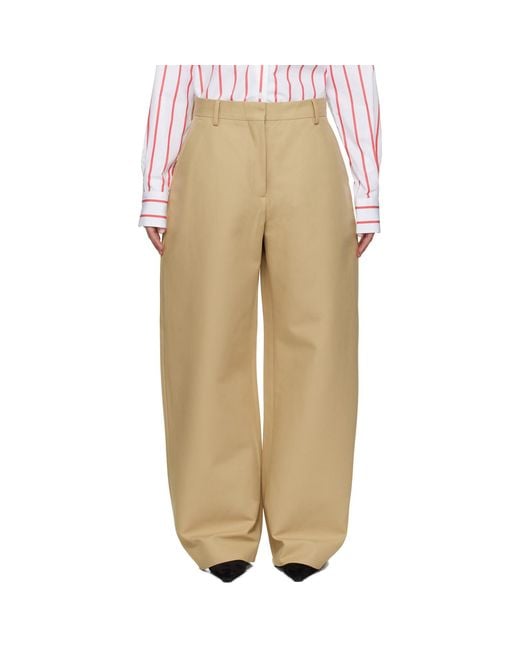 Acne Natural Tailored Satin Trousers