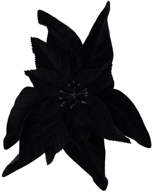 J.W. Anderson Black Poinsettia Brooch for men