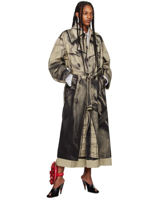Jean Paul Gaultier Black 'The Trompe-Lœil' Trench Coat
