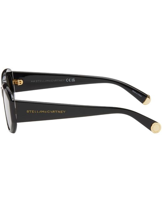 Stella McCartney Black Oval Sunglasses
