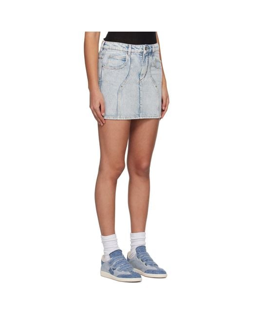 Isabel Marant Blue Vesna Denim Miniskirt