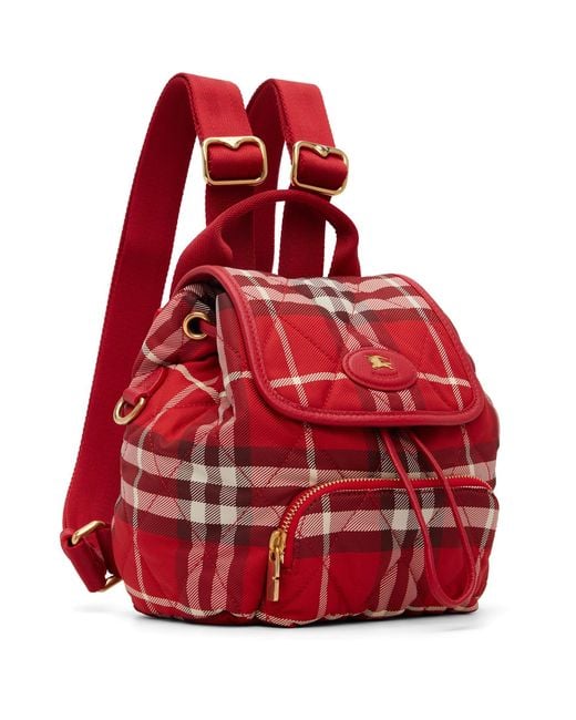 Burberry Red Mini Horseshoe Backpack