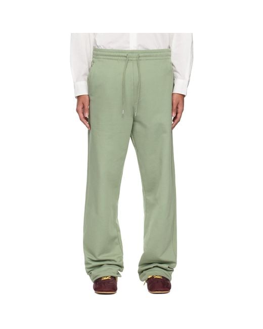 Dries Van Noten Green Drawstring Sweatpants for men