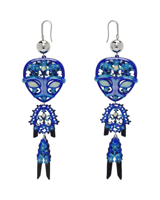 Tory Burch Blue Alien Earrings