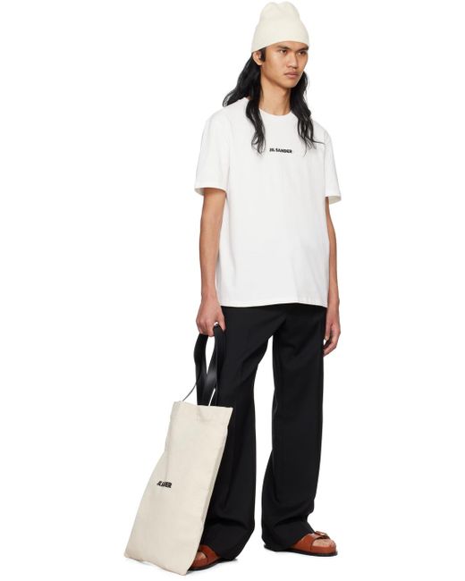 Jil Sander White Oversized T-shirt for men