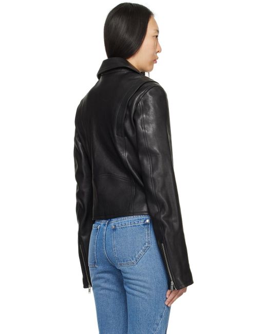 Dion Lee Black Biker Leather Jacket