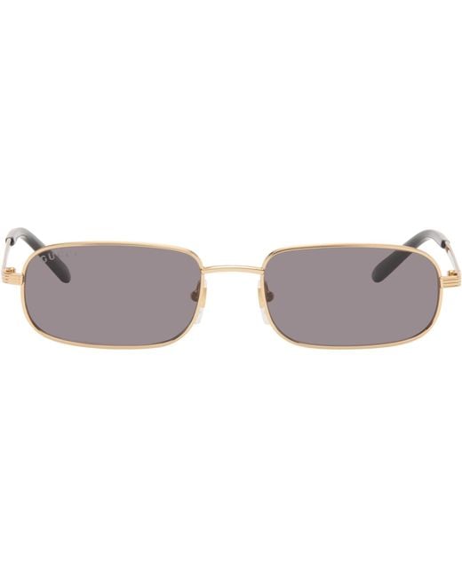 Gucci Black Rectangular Sunglasses for men