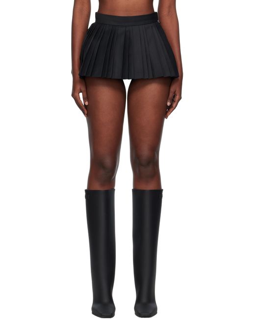 Mini Jupe-Short Ample Grise Pushbutton en coloris Black