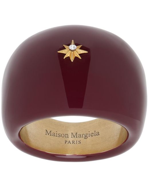 Maison Margiela Red Burgundy Signet Ring