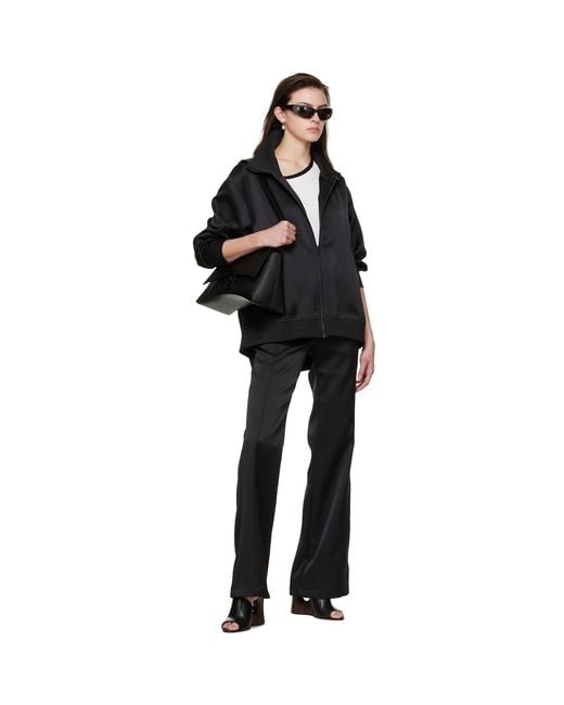 Atlein Black Polyester Trouseres