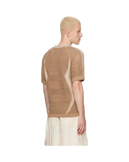 Adidas Originals Natural Tan Edison Chen Edition Clot Knit Jersey T-Shirt for men
