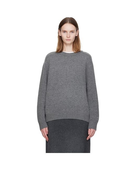 NOTHING WRITTEN Gray Jude Round Sweater