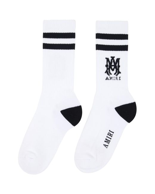 Amiri White Ma Core Logo Socks for men