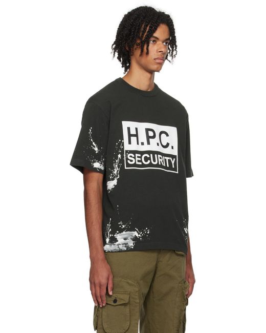 T-shirt 'h.p.c. security' noir Heron Preston pour homme en coloris Black