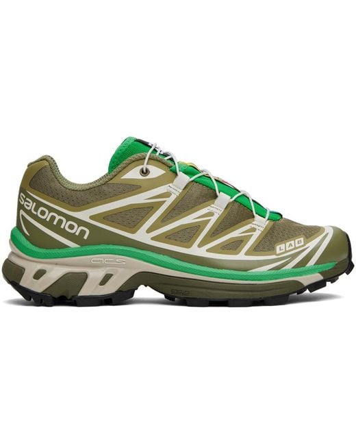 Salomon Green Khaki Xt-6 Sneakers