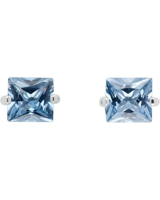 Hatton Labs Blue Square M Earrings for men