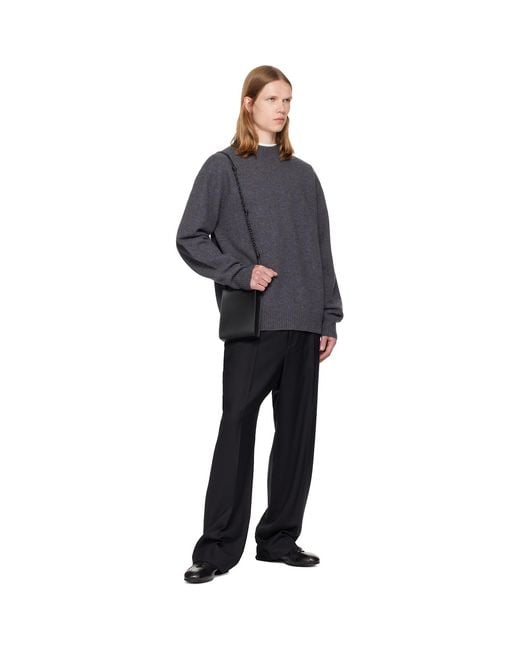 Jil Sander Gray Wool Sweater for men