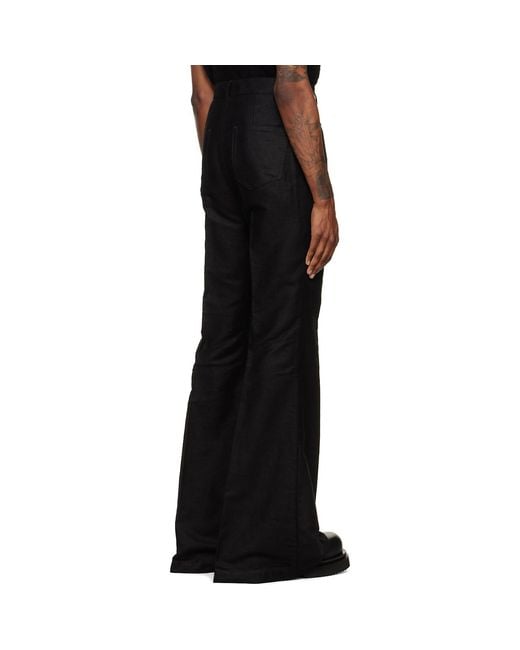 Rick Owens Black Tower Bolan Bootcut Trousers for men