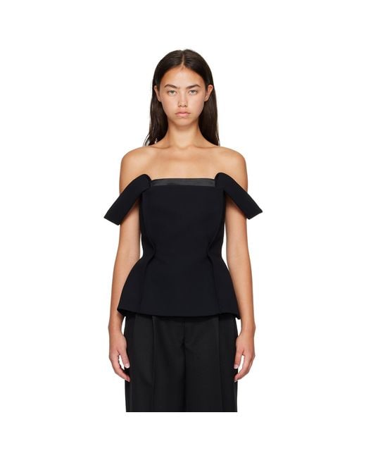 Khaite Black Yasmina Top