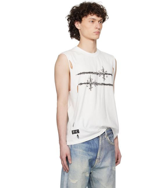 【THUG CLUB】Cross T Sleeveless THUG CLUB Cross T Sleeveless Tank Top in White for Men | Lyst