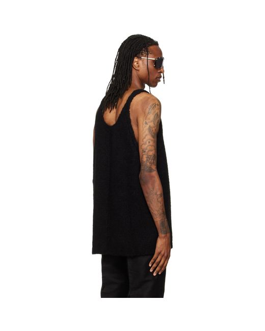 Rick Owens Black Tower Pony Tank Top for men