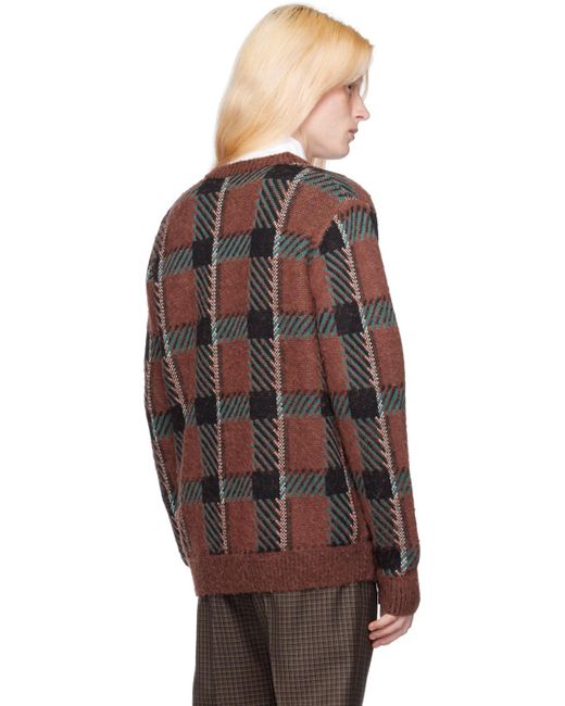Fred Perry Multicolor Brown Glitch Cardigan for men