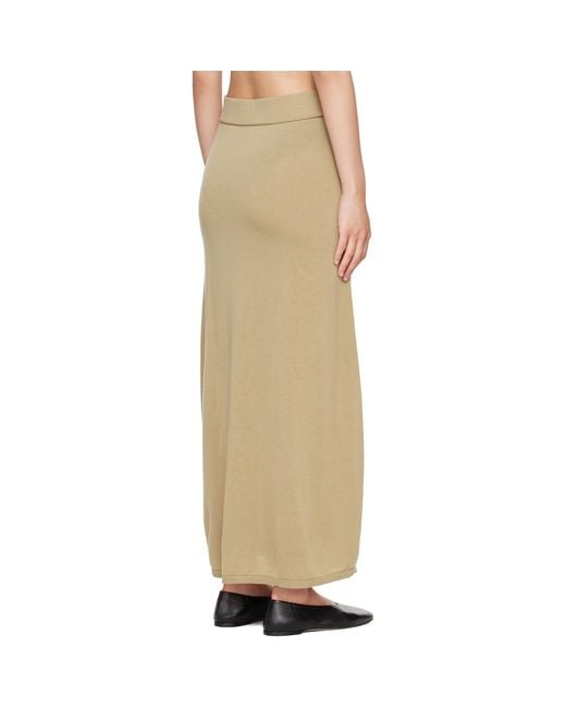 Totême Natural Long Knit Maxi Skirt