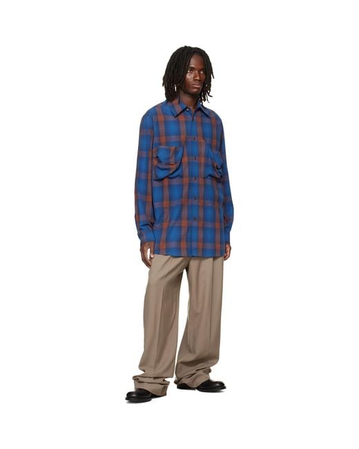Vivienne Westwood Blue Achilles Overshirt for men