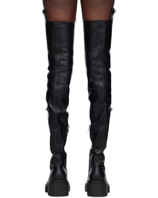 【関税込み】Rick Owens ブラック Bauhaus Wader Bogun ブーツ Rick Owens Black Bauhaus Wader Bogun Boots Rick Owens