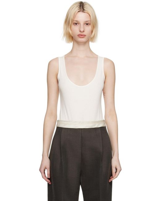 Justaucorps Blanc À Encolure Arrondie GIA STUDIOS en coloris Black