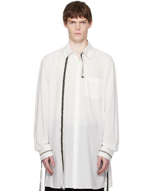 ANN DEMEULEMEESTER VALERE 2WAY ドレープシャツ 白 Ann Demeulemeester Valere Long Relax Fit Shirt in White for Men | Lyst