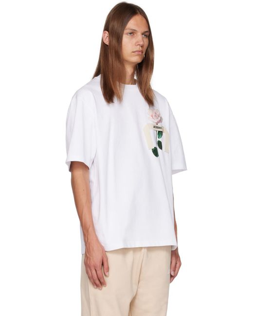 メンズ Jacquemus Le Chouchouコレクション ホワイト Le T-shirt Rose 