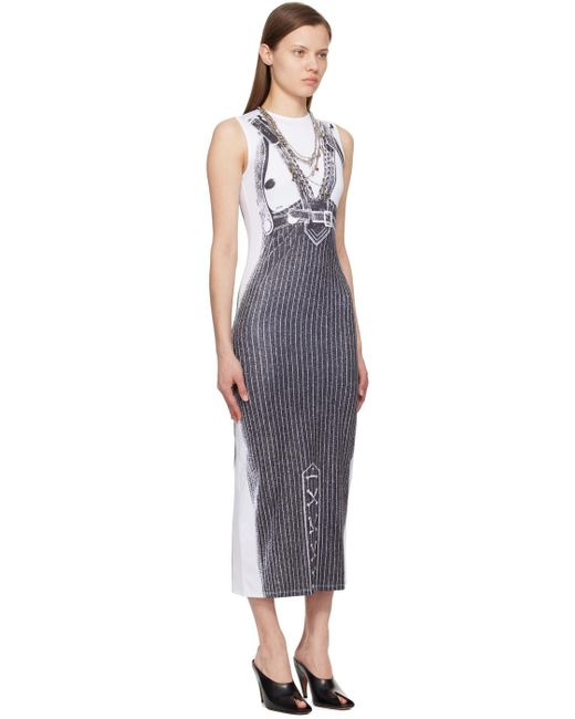 Jean Paul Gaultier Black 'Trompe L'Oeil' Maxi Dress