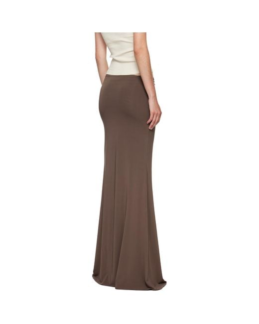 Amiri Brown Logo Chain Maxi Skirt