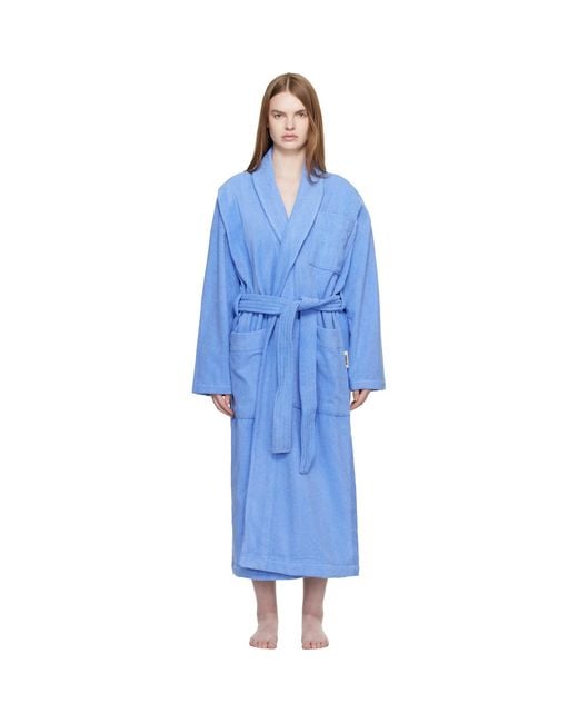 Tekla Blue Terry Classic Bathrobe