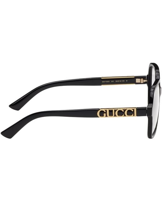 Gucci Black Square Acetate Glasses