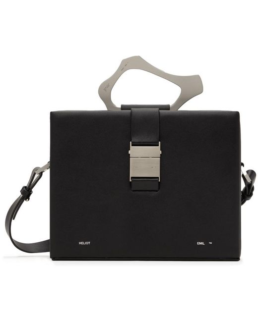 HELIOT EMIL Black Excluse Box Bag for men