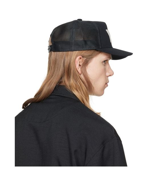 Y-3 Black Trucker Cap for men