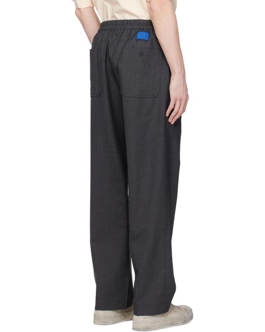メンズ Document グレー English Wool 4ポケット トラウザーズ Black