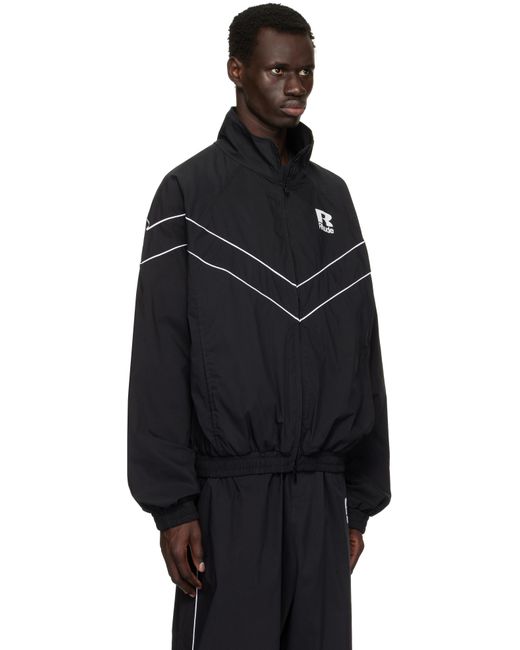 メンズ Rhude ブラック パイピング ラグラン トラックジャケット Black