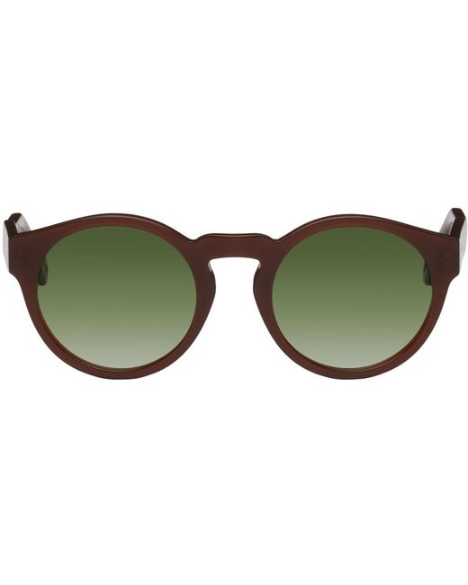 Chloé Green Brown Round Sunglasses
