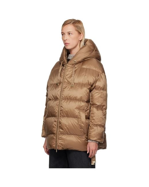 Max Mara Brown Tan Olivia Reversible Down Jacket