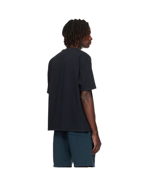 Rhude Black International Racing Logo T-Shirt for men