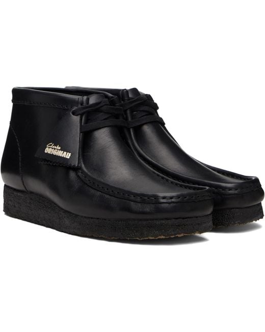 Clarks Black Wallabee Desert Boots for men