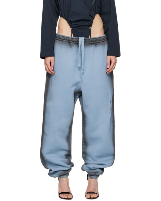 Y. Project ブルー ピンチ ロゴ スウェットパンツ ブルー | Lyst