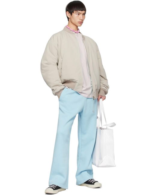 Acne Blue Regular Fit Lounge Pants for men