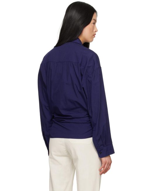 Lemaire Blue Twisted Shirt