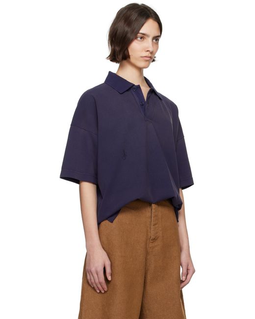 J.W. Anderson ネイビー Anchor Print ポロシャツ Blue